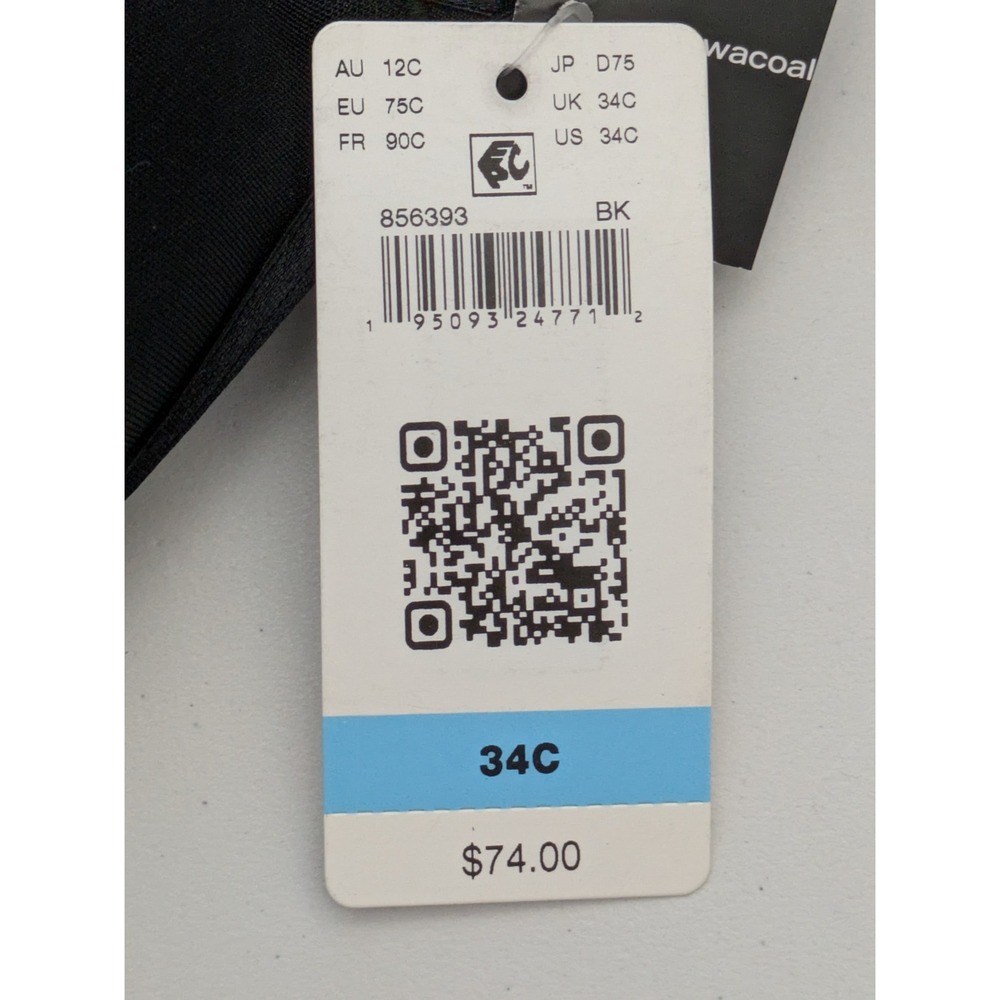 Wacoal 856393 Simply Done Wireless Contour T-Shirt Bra 34C Black Wireless NWT - Picture 6 of 6